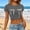 Dark Gray, variant on Womens T Shirts Crop Tops Basic Tees Casual Slim Fit Crew Neck Short Sleeve Tshirts Bow Print Blouses Breast Cancer Awareness Summer Trendy Dark Gray