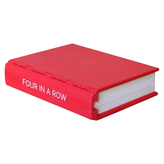 NAOJIE Book-Shaped Magnetic Board Game Set,Portable Foldable Storage,Family Party Puzzle Table Games,Vintage Book Design (FOUR IN A ROW)