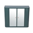 thumbnail image 5 of Army Green Bathroom Cabinet - Wall-Mounted Mirror Storage with 2 Doors & Open Shelf - Farmhouse Metal Frame for Vanity/Toilet, 5 of 13