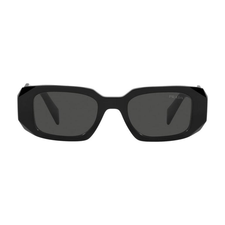 Prada PR 17WS Plastic Womens Rectangle Sunglasses Black 49mm Prada PR 17WS Plastic Womens Rectangle Sunglasses Black 49mm