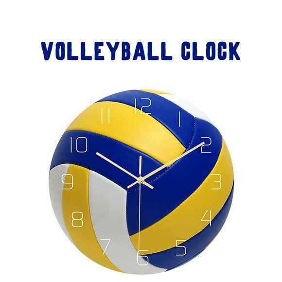 EGNMCR Room Decor Home Decor Round volleyball appearance wall clock mute home decoration wall clock wall clock
