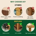 thumbnail image 5 of Wooden Shoe Rack Bench, 3-Tier Wooden Shoe Organizer for Entryway, Aciaca Bench with Shelf, Solid Wood Shoe Storage Bench for Doorway, Hallway, 300 LBS, 1-Year Warranty, Natural Acacia, 5 of 7