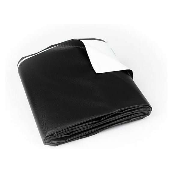 Billboard Tarps Repurposed 16' x ' Vinyl Tarp - Unprinted Billboard - 9 oz 11 mil - Black/White