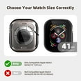 thumbnail image 2 of XiHAMA 2 in 1 Waterproof Case Compatible with Apple Watch Screen Protector 40mm 46mm 41mm 42mm Series 4 5 6 SE/SE 2nd Gen Accessories Built-in Tempered Glass Film Face Protective & PC Bumper Cover, 2 of 7