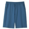 thumbnail image 2 of Hvobtty Toddler Casual Shorts Pants, Toddler Summer Short Pants, Children's Summer Solid Elastic Waistband Pocket Casual Sports Five Quarter Pants for Kids Blue 11-12 Years, 2 of 4