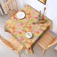 thumbnail image 2 of Pioneer Flower Floral Print Pattern Square Tablecloth, Waterproof Wipeable Spillproof Washable Table Cover for Home Kitchen Party Decor, 60"x60", 2 of 6