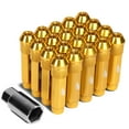 thumbnail image 1 of J2 Engineering LN-T7-027-15-GD J2 Engineering 7075 -T6 Forged Aluminum M12 x 1.5 20 Pcs 90mm Open End Lug Nut Set w/ Adapter ( Gold ), 1 of 6
