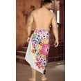 thumbnail image 3 of HAPPY BAY Men's Pareo Sarong Standard Surfing Full Beach Wrap One Size Floral, Black Summer Vacation Party, 3 of 4