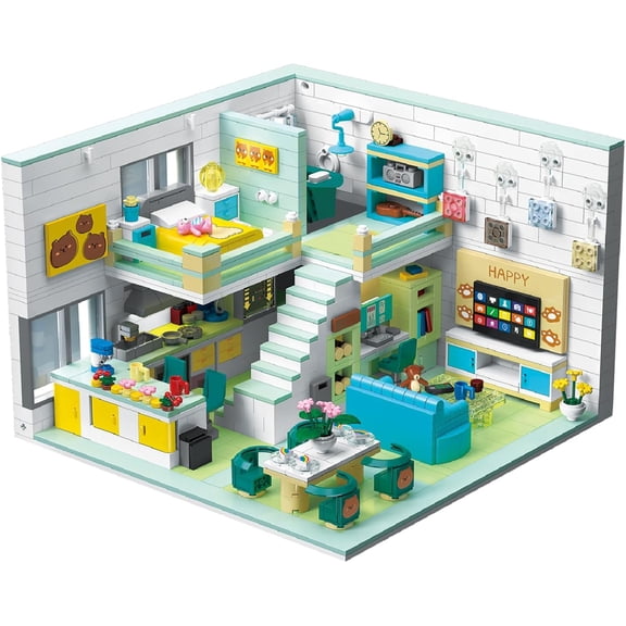 Friends House Building Block Set, Pets Collection Small Brick Model Set, Creative Mini Toy Building Sets,1035 PCS