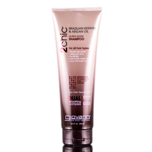 Giovanni 2 Chic Ultra Sleek Shampoo - 8.5 oz - Pack of 3 with Sleek Comb