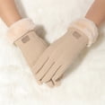 thumbnail image 4 of CYSFASHION Mittens for Women Fitness Skating Cozy Casual Fleece Thermal Gloves Beige, 4 of 9