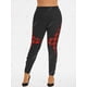 thumbnail image 3 of Leggings Talla Extra Panel a Cuadros Abotonado Rosegal Leggings de talla grande, 3 of 5