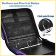 thumbnail image 4 of Zipper Binder with Shoulder Strap 2 inch 3 Ring Waterproof File Folder Organizer Bag 500 Sheet Psychedelic Purple Rose, 4 of 8