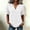 White, variant on Women's V-Neck Top Baeitkot Women's Solid Color Casual V-Neck Short Sleeve Top Black L