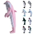 thumbnail image 4 of SHENGSI Kids Shark Whale Flannel Sleeping Bag Onesie, Blanket Hoodie Unisex Wearable Hoodie Blanket Soft Cozy Flannel Hoodie Cute for Children, 4 of 4