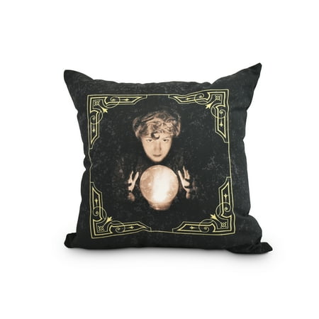 All Seeing Psychic 20 Inch Gold Yellow Halloween Print Decorative