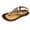 Brown, variant on JeashCHAT Women's Flat Sandals Bohemian T-Strap Thong Slip On Beach Sandals with Elastic Ankle Strap, Roman Gladiator Fashion Flip Flop Shoes