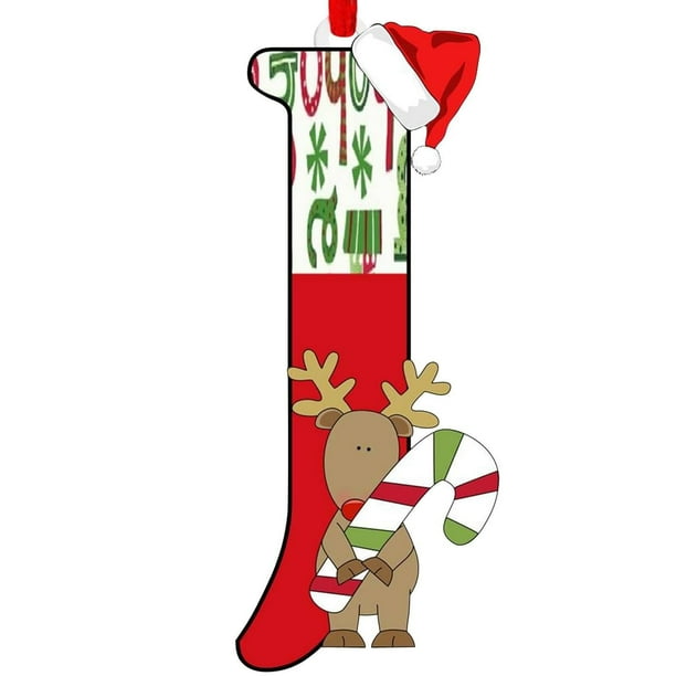 Decoración colgante con letras en inglés, acrílico plano, para árbol de Navidad, decoración del hogar, decoración de fiesta, regalo