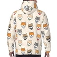 thumbnail image 7 of Pofeuu Shiba Head Face Print Mens Casual Hooded Collar Drawstring Hoodies Pullover Sweatshirts Casual Long Sleeve Shirts-XX-Large, 7 of 7