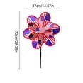 thumbnail image 3 of Cififendec 4th of July Sequin Pinwheel, 28.35"×14.57", Patriotic American Flag Double-Layer Sequin Wind Spinner, Outdoor Party Decor for Garden & Lawn, 3 of 5