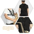 thumbnail image 3 of FUEENIRVA 2Pcs Black Saxophone Harness Strap with Adjustable Design for Musicians, 3 of 8