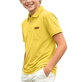 thumbnail image 2 of akafmk Kids School Uniform Shirts Boys Girls Short Sleeve Collared Dress Shirts with Pocket Activewear Summer Casual Tops, 2-15Y, 2 of 7