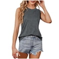 thumbnail image 1 of HBFAGFB Débardeur pour Femmes Sans Manches Col Rond Confortable Simple Gilet Gris Foncé Taille TG, 1 of 8