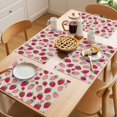 thumbnail image 5 of Red Pink Strawberry Placemats Set of 8 Beige Lovely Summer Spring Fruit Place Mats Indoor Wipeable Table Mats Washable Cloth Dining Table Placemats for Kitchen Holiday Party Home Decor 13x19 Inch, 5 of 9