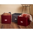 thumbnail image 6 of Covermates Keepsakes - Cube Storage Bin - Heavy Duty Material - ID Window - Pull Handles - Indoor Storage, Graphite, 6 of 6