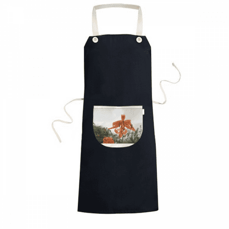 

Orange River Lily Art Deco Fashion Apron Bib Sarong Cooking Baking Kitchen Pocket Pinafore