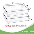 thumbnail image 2 of 6 PCS Clear Plastic Drawer Organizer Set, Desk Drawer Divider Organizers and Storage Bins for Makeup, Jewelry, Gadgets for Kitchen, Bedroom, Bathroom, Office, 2 of 7