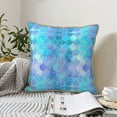 thumbnail image 5 of Home Decoration Outdoor Mermaid Scales Throw Pillow Cover Case Velvet border pillowcase Decorative Cushion for Couch Bed（Without pillow core）, 5 of 6