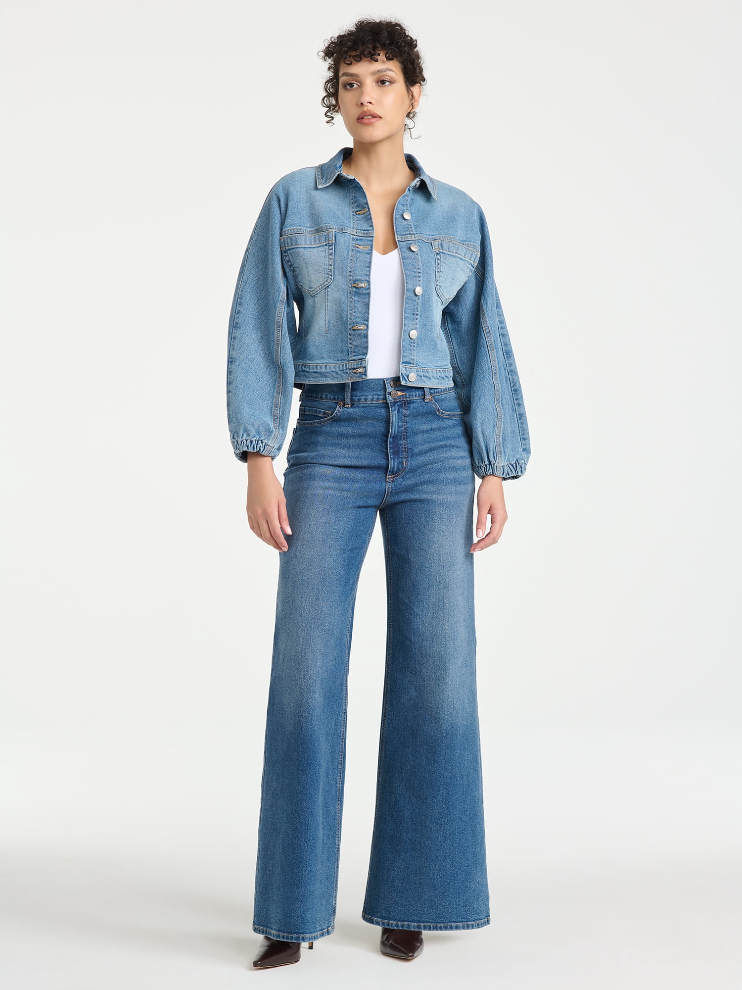 Sofia Vergara Women's Darted Denim Waist Jacket, Sizes XS-XXL