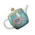 thumbnail image 5 of Retro Ceramic Tea Kettle Handheld Teapot Enamel Design for Loose Leaf Tea Home Office Decoration Tea Making Tool, 5 of 5