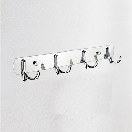 

ALSLIAO Wall Mounted Coat Rack Hook Hat Clothes Hanging Hangers Robe Holder Hooks Rail