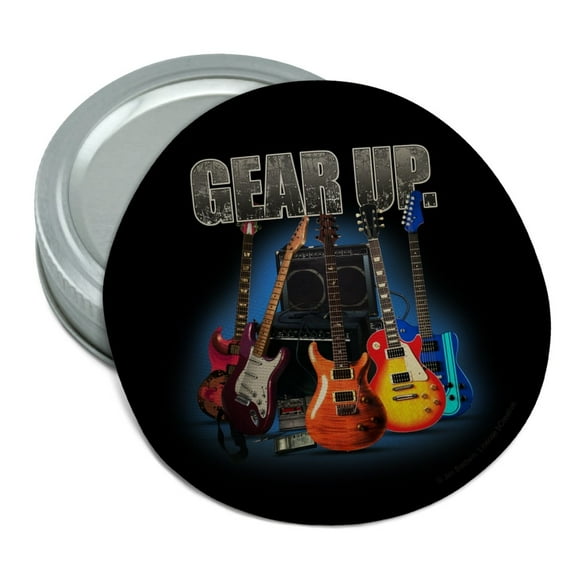 Electric Guitars Gear Up Rock and Roll Round Rubber Non-Slip Jar Gripper Lid Opener