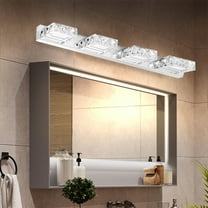 4-Light Bathroom Vanity LED Crystal Front Mirror Toilet Wall Lamp Make-up Light