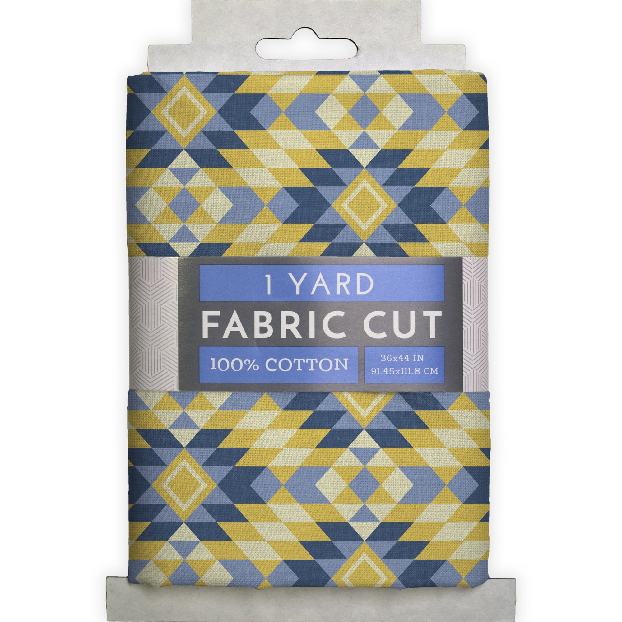 1 Yard 100% Cotton Killim Pattern, Yellow, 44" Wide for Quilting & Sewing by David Textiles
