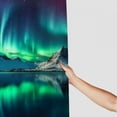 thumbnail image 3 of Fenyluxe Aurora Borealis Mountains Lake Pretty Shower Curtain Set 100% Polyester Fiber Washable with Hooks 36x72, 3 of 7