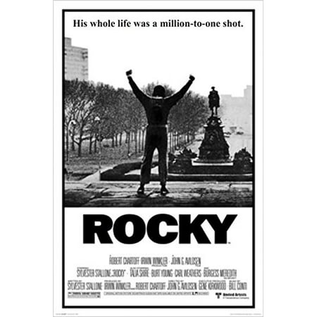 Rocky 1 Movie Poster Sylvester Stallone 36x24 Art Print Poster   Philadelphia PA Boxing Talia Shire Burt Young Carl Weathers Burgess Meredith Underdog hero