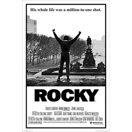 Underdog Poster - Rocky 1 Movie Poster Sylvester Stallone 36x24 Art Print Poster Philadelphia PA Boxing Talia Shire Burt Young Carl Weathers Burgess Meredith Underdog hero Story