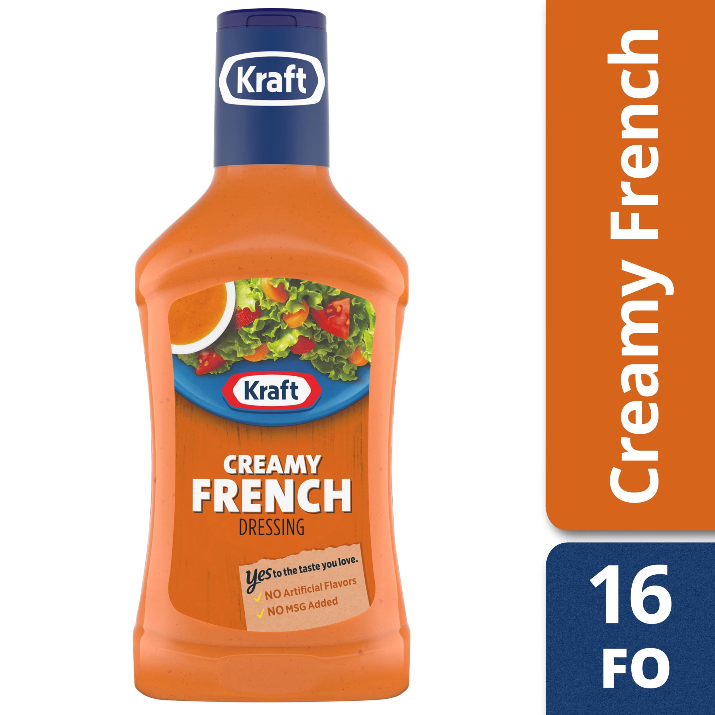 Kraft Creamy French Dressing 16 fl oz Bottle - Walmart.com - Walmart.com