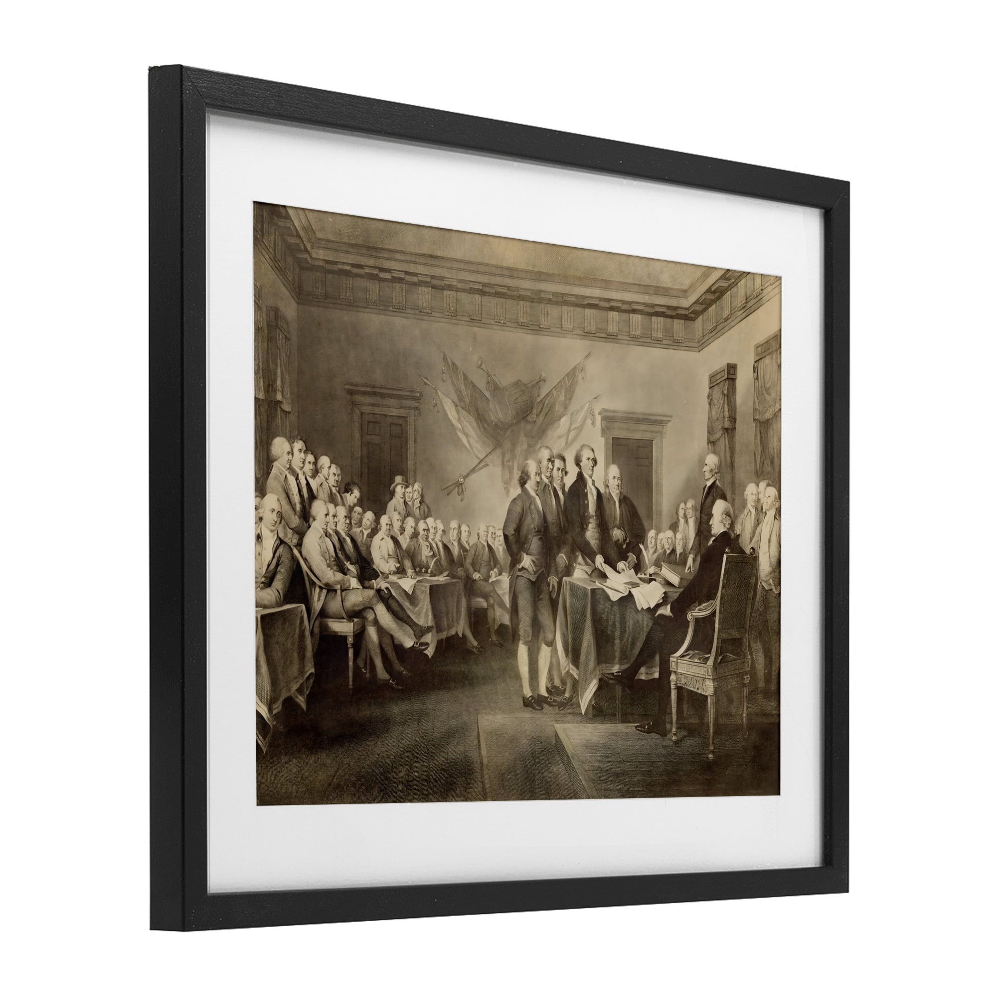 Stupell Industries Historical Signing Of Declaration Black Framed Print Under Glass, design by Arlington Prints