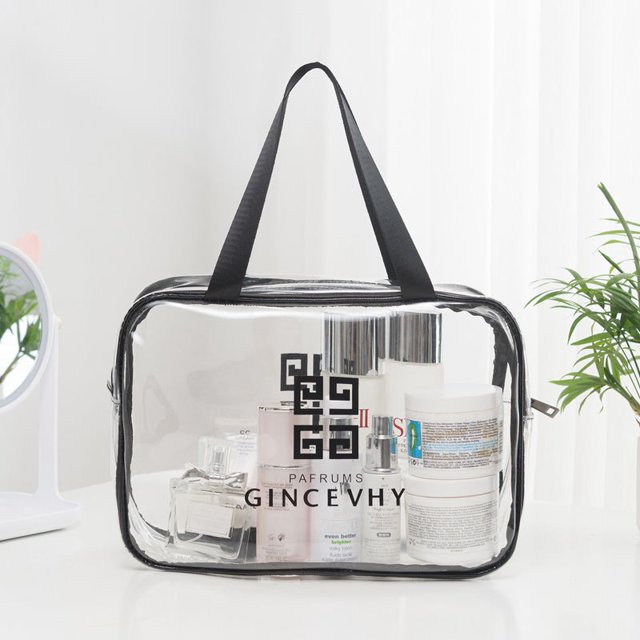 Bolsas Transparentes De PVC Organizador De Viaje Maquillaje Transparente Cosmético Estuche De Belleza Artículos De Tocador De Lavado huangjie unisex