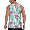 thumbnail image 3 of Xecao Flamingo Men's Tank Top Workout Quick Dry Sleeveless Gym Jogging Muscle Shirts Summer Swim Beach Tops, 3 of 9