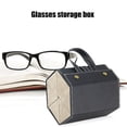 thumbnail image 2 of Multi-slot Folding PU Leather Glasses Organizer Storage Box Sunglasses Case, 2 of 4