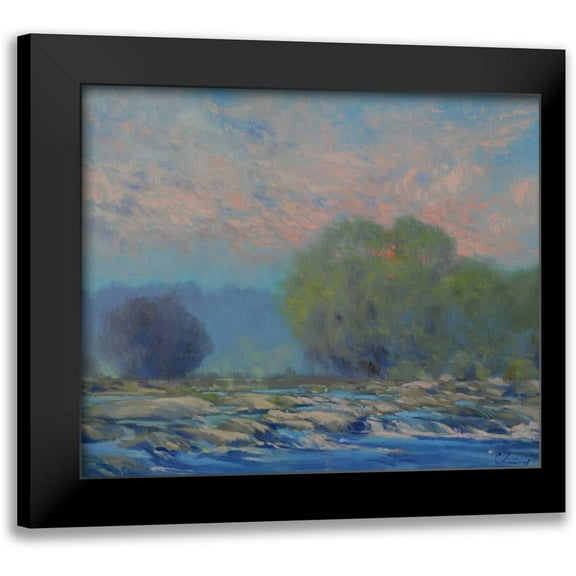 Larivey, Chuck 14x12 Black Modern Framed Museum Art Print Titled - James River from Belle Isle I