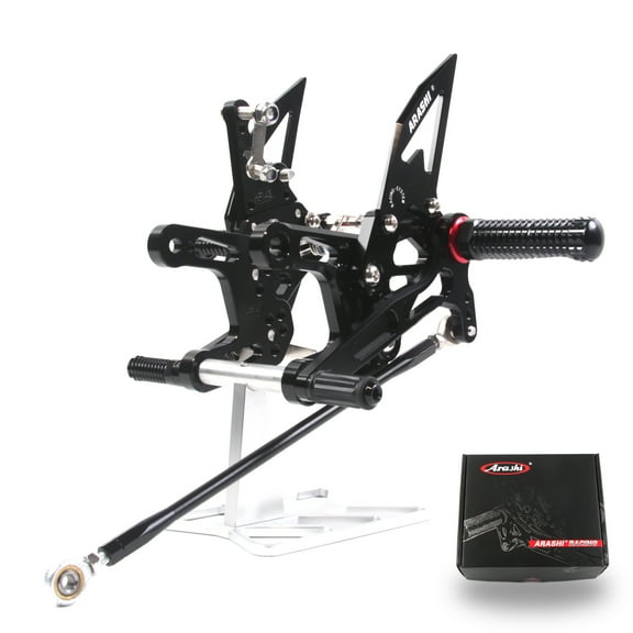 Arashi (Version 2.0) Rearsets for Kawasaki Ninja ZX10R ZX1000 ZX1000J 2011 - 2015 Motorcycle Accessories Adjustable Footrests Foot Peg Rear Sets ZX-10R 1000 1000J Black 2012 2013 2014