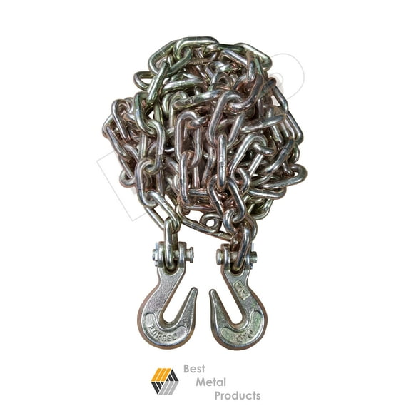 1/4" x 12 ft Tow Chain with Hooks Towing Pulling Secure Truck Cargo Chain 0900146