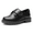 BLACK, variant on Bruno Marc Boys' Dress Loafers with Strap, Slip-On Formal Shoes for School & Events